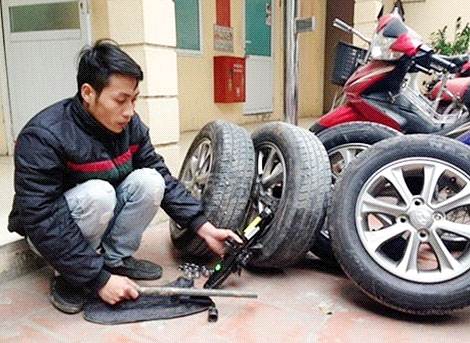 Sửng sốt với những quái chiêu của những tên trộm lốp ô tô