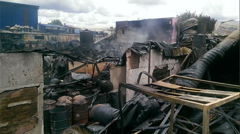 Cháy tại KCN Hoàng Gia, hơn 2.000m2 nhà xưởng Công ty Sơn Hiệp Phát đổ sập