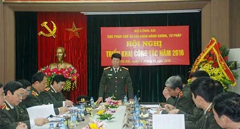 Cục Pháp chế và CCHC, tư pháp, Bộ Công an: Triển khai công tác năm 2016