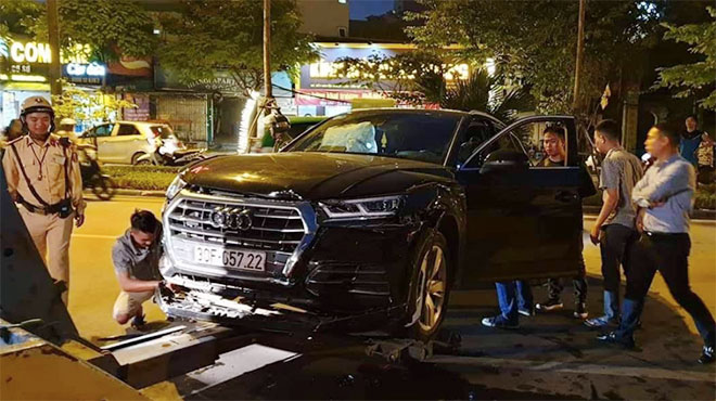 Vụ xe máy va chạm xe Audi Tài xế ô tô vi phạm nồng độ cồn  Báo Dân trí
