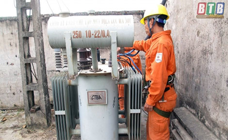 Điện lực Thái Thụy bảo đảm an toàn lưới điện trong mùa mưa bão