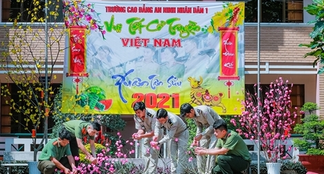 Cao đẳng ANND I với nhiều hoạt động vui xuân ý nghĩa cho học viên Campuchia