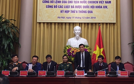 Công bố lệnh của Chủ tịch nước về 9 luật mới được thông qua