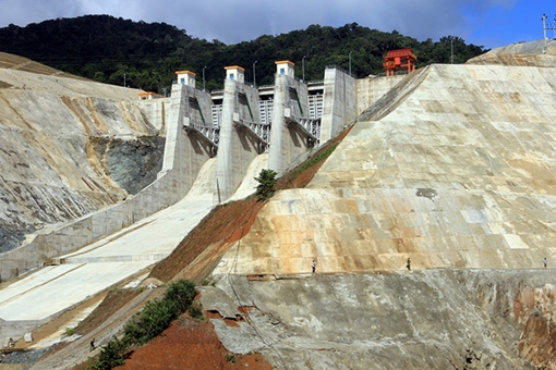 Thủy điện Sông Bung 2 tích nước trở lại sau khi đã khắc phục sự cố vỡ hầm dẫn dòng