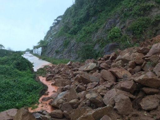 Cắm biển cảnh báo sạt lở khuyến cáo người dân và du khách tham quan tại bán đảo Sơn Trà