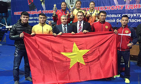 Đội tuyển Võ phức hợp Bộ Công an Việt Nam đoạt HCV tại giải Võ phức hợp quốc tế 