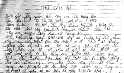 Từ những lá thư cảm ơn