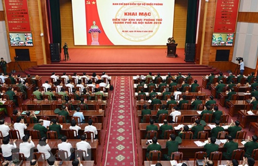 Khai mạc diễn tập khu vực phòng thủ TP Hà Nội năm 2019