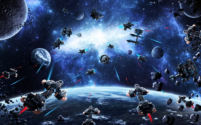 Trong hình ảnh này, bạn sẽ được đắm chìm trong không gian vô tận của chiến tranh vũ trụ, tận hưởng những trận đấu kịch tính giữa các vì sao!