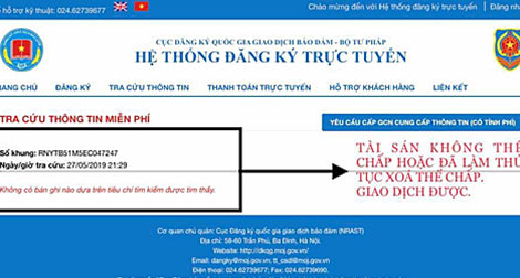 Giảm gần 3 tỷ đồng khi thực hiện đăng ký biện pháp bảo đảm bằng động sản