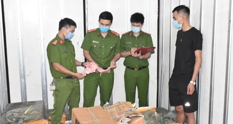 Ngăn chặn 3 tấn thực phẩm đông lạnh không hóa đơn trên đường “Nam tiến”