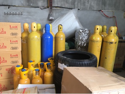 Thu giữ 440 kg khí N20 (khí cười)