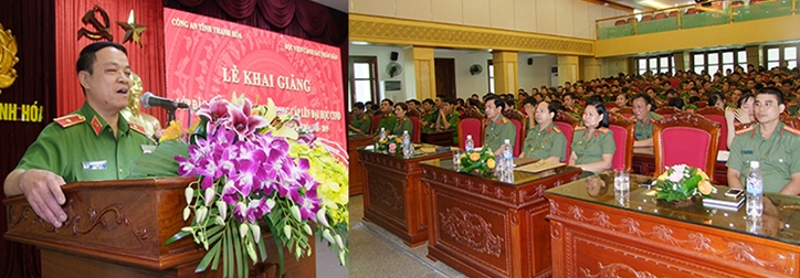 Khai giảng lớp đào tạo Đại học CSND vừa học vừa làm Công an Thanh Hóa
