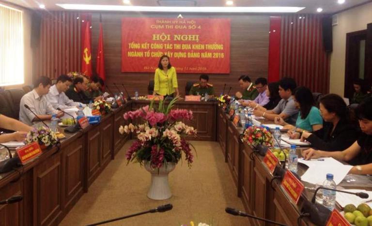 Cụm thi đua số 4 tổng kết công tác thi đua khen thưởng ngành tổ chức xây dựng Đảng 