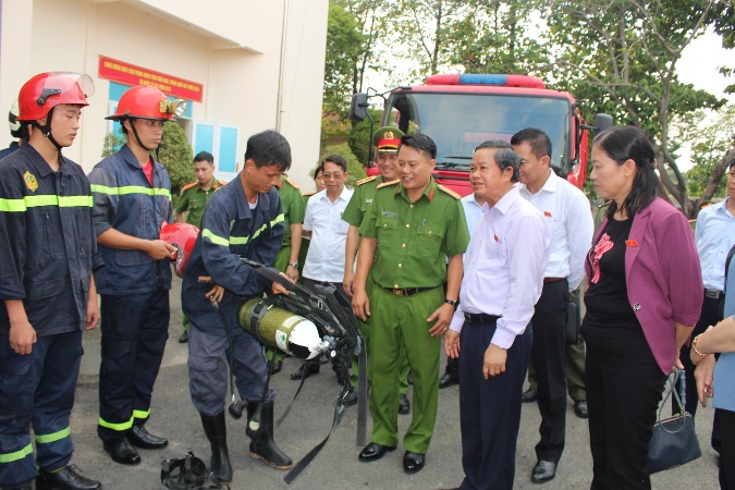 Đoàn giám sát Quốc hội kiểm tra việc thực hiện chính sách pháp luật về phòng cháy chữa cháy