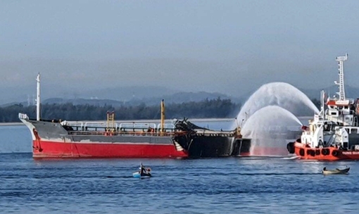 Cháy nổ tàu chở dầu ở Dung Quất, 1 thuyền viên mất tích