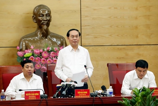 Chủ tịch nước làm việc với tỉnh ủy Nghệ An
