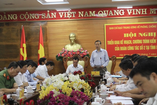 Đoàn công tác Trung ương kiểm tra phòng, chống tham nhũng tại Hà Nam