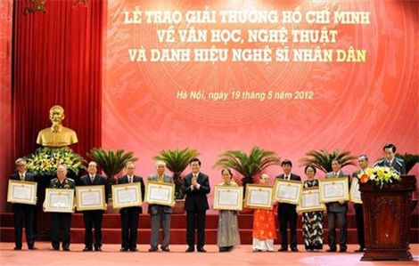 Trao tặng Giải thưởng Hồ Chí Minh về văn học, nghệ thuật