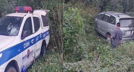 Lái xe uống rượu, buồn ngủ, đâm vào xe CSGT