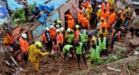 Lở đất vì mưa lũ tại Ấn Độ, ít nhất 25 người thiệt mạng