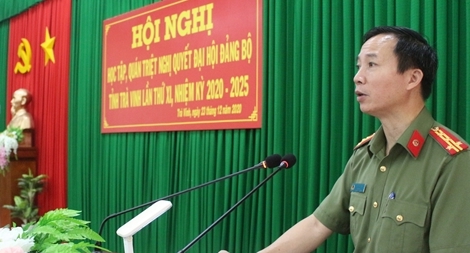 Công an Trà Vinh triển khai Nghị quyết Đại hội Đảng bộ tỉnh