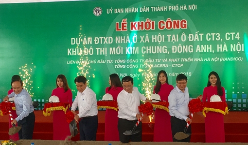 Khởi công xây dựng nhà ở xã hội tại Kim Chung, huyện Đông Anh, Hà Nội